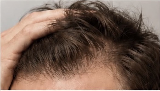 Hair regrowth consultation image from the supplied mockup
