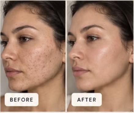 Microneedling comparison image from the supplied treatment mockup